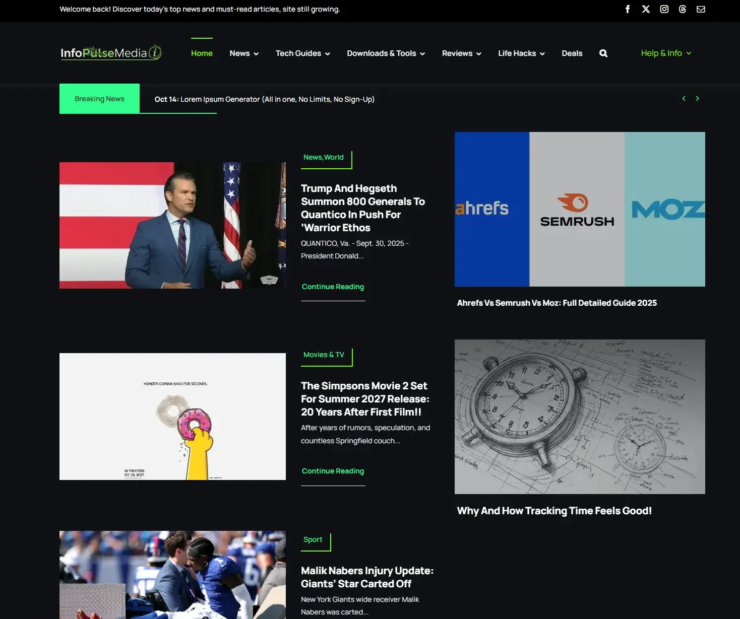 InfoPulseMedia Website